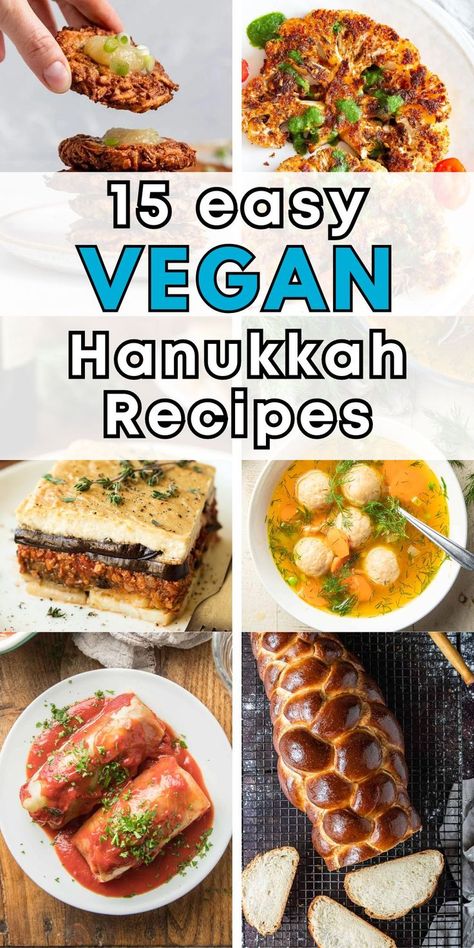 Vegan Hanukkah Dinner Hannukah Recipes, Hanukkah Recipes, Hanukkah Dinner, Jewish Celebrations, Hanukkah Food, Jewish Recipes, Main Courses, Dinner Menu, Base Foods