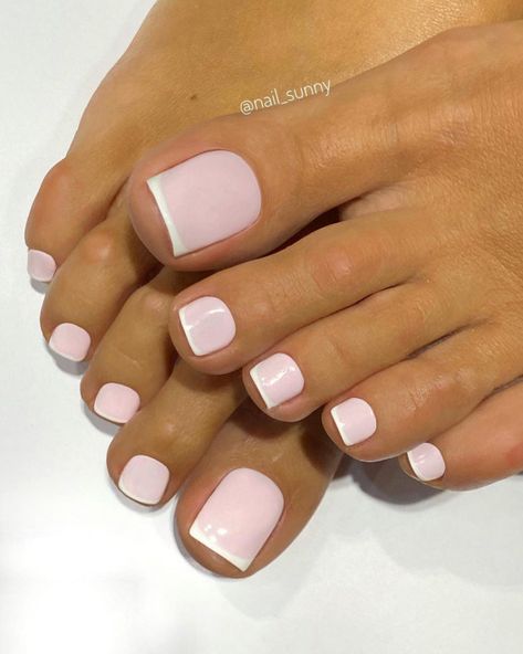 33. French Soft Pink Pedicure Most of us have more attention to our fingertips, and forget about our toes. Your fingernails shouldn’t get to... Classy Manicure And Pedicure, June Toe Nail Color, Pedicure Ideas Spring 2023, Pink And White Pedicure Toenails, Wedding Pedicure Ideas Bridesmaid, Wedding Toenails Pedicures, Bridesmaid Pedicure Ideas, Pedicure Ideas Summer 2022, Pedicure Pink And White