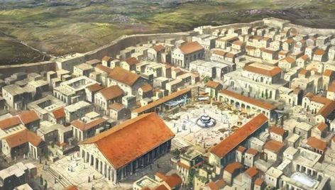 Glorious Animation Presents The Ancient Greek City Of Corinth During The Roman Period. Greek Castle, Corinth Greece, Greek Buildings, Ancient Greek City, Greek City, Myths & Monsters, Jesus Memes, Athens Acropolis, Greek Temple