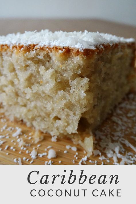 Coconut Cake Recipe Easy, Rum Desserts, Jamaican Desserts, Cake Summer, Cake Recipe Easy, Cake Coconut, Trinidad Recipes, Carribean Food, Kek Lapis