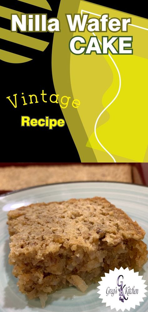 This is a vintage recipe that I thought I'd share with y'all. It is so easy to make and you are going to love the taste and texture. It is a Nilla Wafer Cake that is made with an entire box of Nilla Wafer cookies. Did your mom or grandma make this? It's one I am sure grandma Jean would have made. So grab you a box of Nilla wafers and lets get to baking. Let me know what you think about this version and y'all enjoy. Nilla Wafer Cake Recipes, Nilla Wafer Cake, Wafer Cake Recipe, Wafer Cake, Nilla Wafers, Wafer Cookies, Vintage Cake, Vintage Recipes, Your Mom