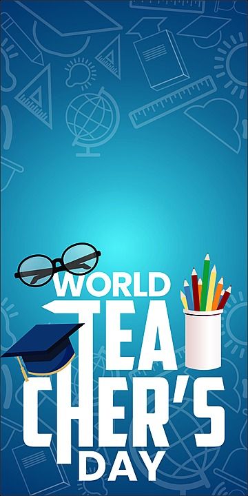 Teachers Day Wallpaper, Mobile Background Wallpaper, Teachers Day Background, International Teachers Day, Typography Background, World Teachers Day, Graffiti Books, Reading Cartoon, Teachers Day Poster