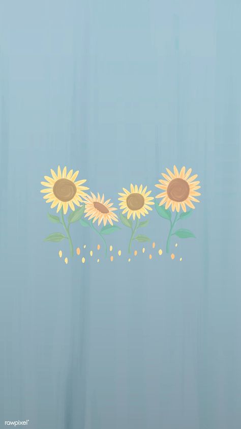 Hand drawn sunflower mobile phone wallpaper vector | premium image by rawpixel.com / manotang Sunflower Mobile, Hand Drawn Sunflower, Drawn Sunflower, Mobile Phone Wallpaper, Premium Vector, Phone Wallpaper, Hand Drawn, Mobile Phone, Sunflower