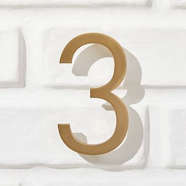 Brass House Numbers, House Number Plates, Modernist House, Teen Furniture, Mirror Shop, Room Planning, House Number, Monogrammed Items, Key Details