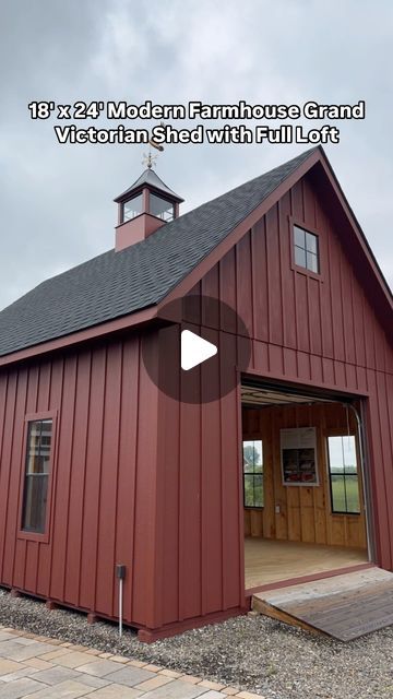 Shed To Home Conversion, Victorian Garage, Shed To Home, He Shed, Farmhouse Sheds, Victorian Cape, Tuff Shed, The Barnyard, Farmhouse Modern