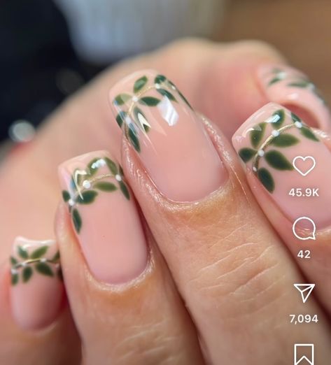 Botanical Nails Designs, Greenery Nails, Botanical Nails, Succulent Nails, Plant Nails, Flower Nail, Flower Nails, Fashion Nails, Nail Ideas