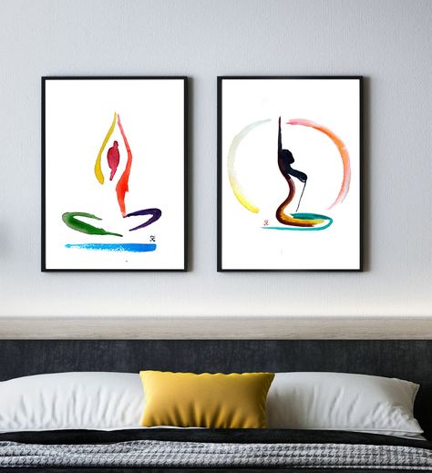 Excited to share the latest addition to my #etsy shop: Set of 2 #Yoga Prints, Spiritual #Zen #Art Poster, #Abstract Female #Watercolor #Painting, yoga lover gift #bohemianeclectic #peopleportrait Yoga Lover Gift, Yoga Prints, Poster Abstract, Zen Art, Colorful Landscape, Gorgeous Art, Bratislava, Gouache Painting, Watercolor Artwork