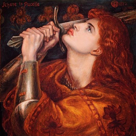 Alex Carabine on Instagram: “This was the last painting Rossetti was working on when he died in 1882. . . It depicts Joan of Arc; I find Victorian representations of…” Pre Raphaelite Paintings, Gabriel Rossetti, Pre Raphaelite Brotherhood, Pre Raphaelite Art, Dante Gabriel Rossetti, John Everett Millais, Jeanne D'arc, Medieval World, Joan Of Arc