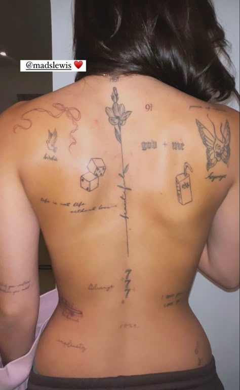 Tattoo Espalda Mujer, Virgo Tattoo Designs, Small Back Tattoos, Mads Lewis, Without Love, Sharpie Tattoos, Stomach Tattoos, Cute Small Tattoos, Stylist Tattoos