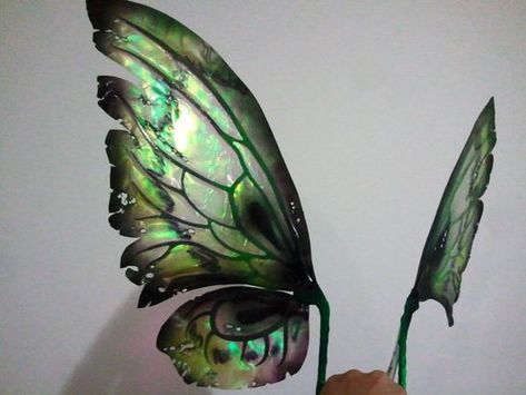 Rainforest Tribes, Pixie Shoes, Fairy Wing Tattoos, Absinthe Fairy, Green Fairy Wings, Earth Fairy, Fairy Cosplay, Butterfly Mobile, Green Fairy