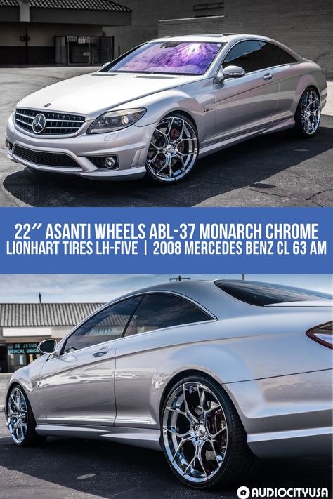 22″ Asanti Wheels ABL-37 Monarch Chrome | Lionhart Tires LH-Five | 2008 Mercedes Benz CL 63 AMG | Shop now at audiocityusa.com | #audiocityusa #wheelsbyaudiocity #asanti #asantiwheels #wheels #chromewheels #lionharttires #mercedesbenz #mercedesbenzcl Mercedes Benz Sports Car, Benz Coupe, Mercedes Cl, Benz Maybach, Mercedes Benz Coupe, Mercedes Benz Cl, Mercedes Benz Maybach, Luxury Cars Rolls Royce, West Covina