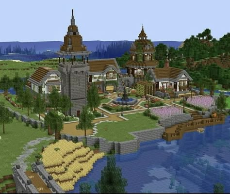 Minecraft Id, Minecraft Kingdom, Case Minecraft, Cute Farmhouse, Minecraft House Plans, Bangunan Minecraft, Minecraft Farm, Minecraft Cottage, Minecraft Castle