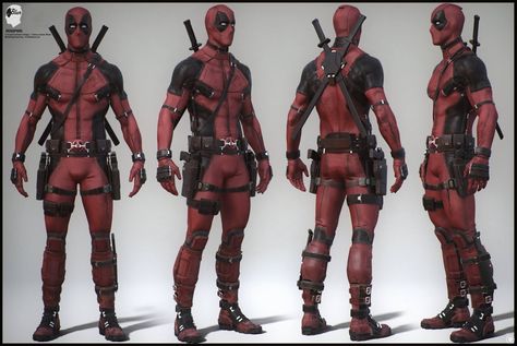 Deadpool 3d model by Alessandro Baldasseroni | CG Daily News Deadpool Suit, Deadpool 2016, Joshua James, Deadpool Costume, Deadpool Cosplay, Deadpool Art, Deadpool Movie, Deadpool Comic, Deadpool 3