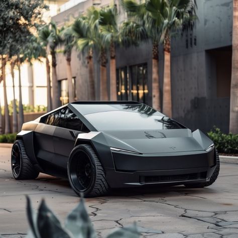 Black Cars, Tesla Cybertruck, Dream Cars Jeep, Tesla Motors, Rims For Cars, Concept Car Design, Be Amazing, Futuristic Cars, Transportation Design