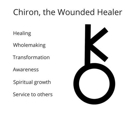 Chiron Astrology, Healer Tattoo, The Wounded Healer, Retrograde Planets, Wounded Healer, Symbol Tattoo, Birth Chart Astrology, Learn Astrology, Spiritual Tattoos