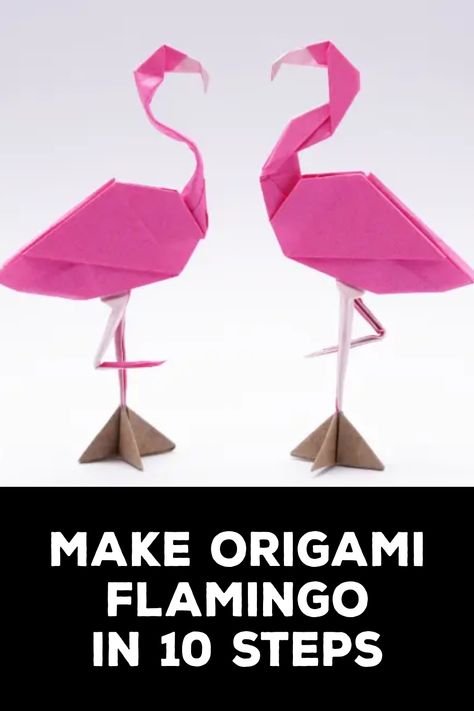 How to Make Origami Flamingo Origami Flamingo Tutorial, Flamingo Origami, Paper Flamingo, Diy Crafts To Do At Home, House Vibes, How To Make Origami, Orange Paper, Traditional Japanese Art, Yellow Paper