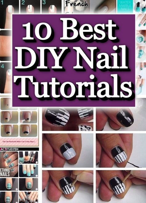 10 Best DIY Nail Tutorials Diy Nail Polish Designs Easy, Easy Fingernail Designs Diy Simple, Nail Tape Designs Easy, Diy Nail Art For Beginners Step By Step, Do It Yourself Nails Easy, Easy Nail Tutorials Step By Step, Diy Natural Nail Designs, Nail Art Simple Tutorial, Diy Easy Nail Designs