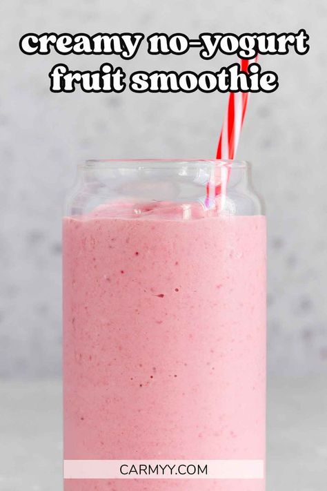 This dairy-free frozen fruit smoothie comes together in a flash! No yogurt, no problem. You can get a delicious, creamy frozen fruit smoothie without yogurt! This berry-packed fruit smoothie makes for a refreshing way to start off the morning or as a quick snack. Smoothie Without Milk, Frozen Fruit Smoothie Recipes, Fruit Yogurt Smoothies, Smoothie Without Yogurt, Yummy Fruit Smoothies, Frozen Fruit Smoothie, Smoothie Recipes With Yogurt, Dairy Free Smoothies, Berry Smoothie Recipe