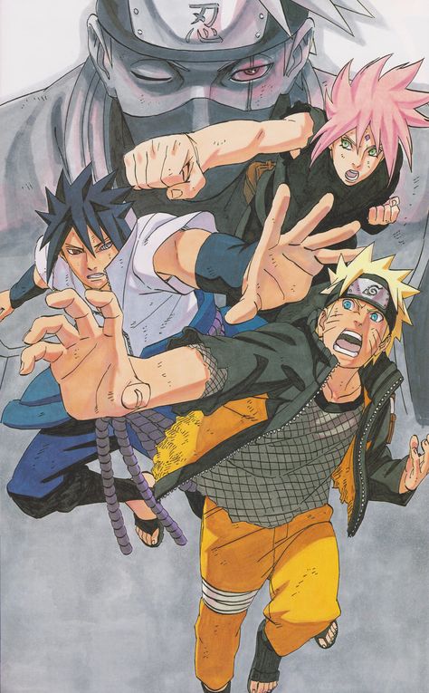 Kurama Naruto, Naruto Team 7, Naruto And Sasuke Wallpaper, Naruto Teams, Naruto Drawings, Naruto Uzumaki Art, Naruto Sasuke Sakura, Japon Illustration, Naruto Shippuden Sasuke