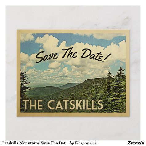 Catskills Mountains Save The Date Vintage Postcard Vintage Postcards Decor, Vintage Postcard Display, Catskills Mountains, Vintage Postcards Printable, New Years Eve Images, Save The Date Vintage, Postcard Display, Happy Christmas Card, Nyc Apt