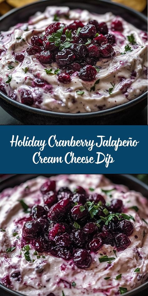 The Holiday Cranberry Jalapeño Cream Cheese Dip is a festive appetizer that perfectly blends tangy, sweet, and spicy flavors. With its vibrant colors and creamy texture, it’s an eye-catching dish for holiday gatherings. Whether served with crackers, chips, or fresh veggies, this dip is guaranteed to be a crowd-pleaser. Jalapeno Cream Cheese Dip, Cream Cheese Spread Recipes, Cranberry Jalapeño, Cheese Alternative, Cream Cheese Dip, Festive Appetizers, Party Dip, Cream Cheese Dips, Frozen Cranberries