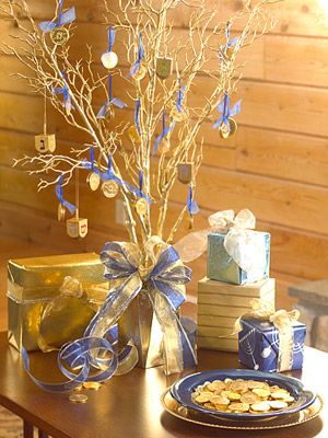 Wrapped boxes are a simple & easy way to decorate your tables for a holiday party What Is Hanukkah, Hannukah Decorations, Diy Hanukkah, Happy Hannukah, Hanukkah Crafts, Chanukah Party, Chanukah Decor, How To Celebrate Hanukkah, Hanukkah Decorations