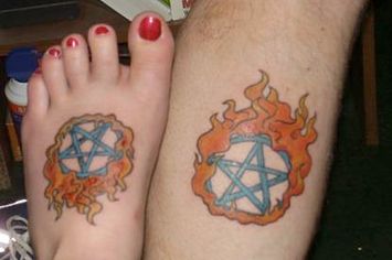 Cringe Matching Tattoos, Cringe Couple, Supernatural Bloopers, Couples Tattoos, Supernatural Tattoo, Supernatural Tumblr, Funniest Photos, Supernatural Imagines, Wicked Tattoos