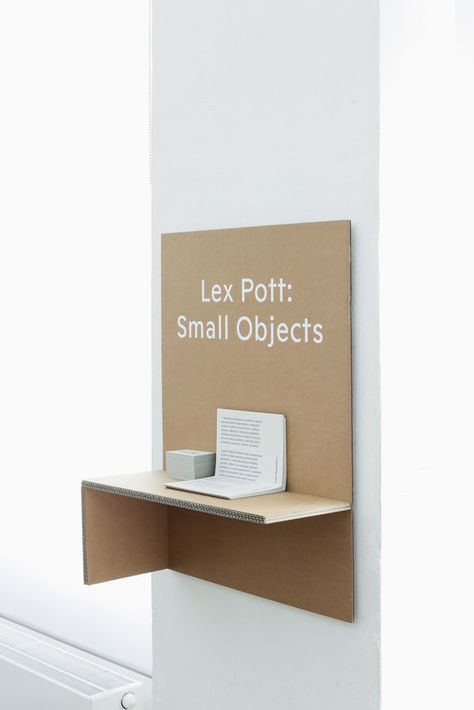 OKOLO Project Studio presents a modest selection of small simple objects that were created as the real result of Pott's previous experiments. In the form of small racks, shelves, scissors, v... Museum Exhibition Design, Museum Displays, Design Presentation, Exhibition Display, Exhibition Booth, Wayfinding Signage, Environmental Design, Signage Design, Exhibition Space