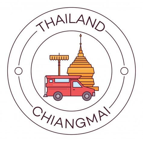 Thailand Scrapbook, Thailand Logo, Chaing Mai Thailand, Thailand Chiang Mai, Yoga Drawing, Thailand Tourism, Chiang Rai Thailand, Instagram Covers, Logo Travel