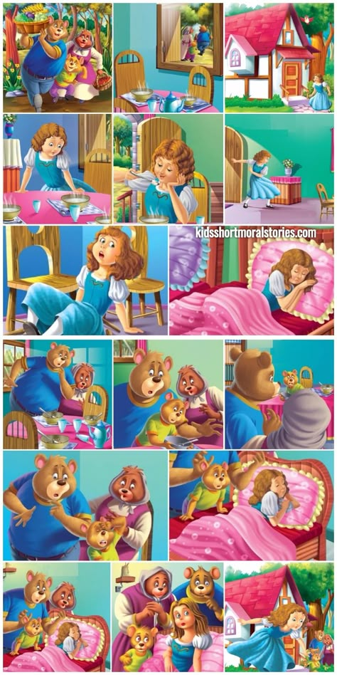 Traditional Fairy Tales - Goldilocks and the Three Bears Story Fairy Tales Sequencing, Goldilocks And Three Bears, Short Moral Stories For Kids, Story Sequencing Pictures, Picture Story Writing, Picture Story For Kids, Sequencing Activities Kindergarten, Small Stories For Kids, Sequencing Pictures