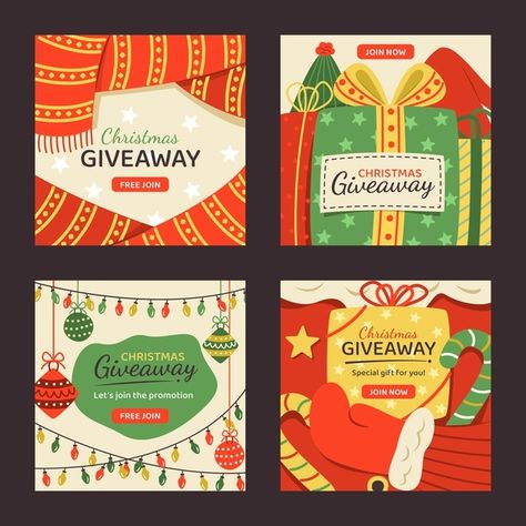 Christmas Giveaway Post, Giveaway Instagram Posts, Christmas Post Design, Christmas Reference, Post Design Instagram, Instagram Feed Planner, Christmas Giveaway, Unorganized Idea, Christmas Giveaways