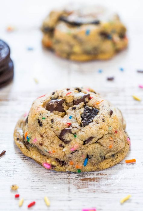 Funfetti Oreo, Ultimate Chocolate Chip Cookies, Cake Jars, Dessert Charcuterie, Vegetarian Cookies, Funfetti Cookies, Frankenmuth Michigan, Averie Cooks, Chocolate Ideas