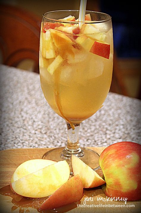 Salted Caramel Apple Sangria – the creative life in between Vodka Sangria, Salted Caramel Vodka, Caramel Apple Sangria, Apple Sangria, Apple Cider Sangria, Salted Carmel, Caramel Vodka, Apple Drinks, Apple Cider Caramels