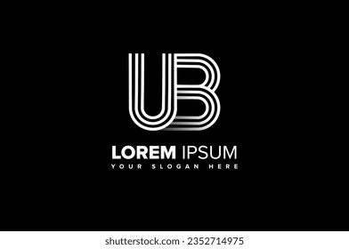 UB logotype Design. Free vector ub letter logo design. Minimal and modern logo. Monogram logo design. Outline vector ub logo design Ub Logo Design, Design Outline, Monogram Logo Design, Logotype Design, Logo Design Free, Vector Logo Design, Letter Logo Design, Design Minimal, Vector Stock