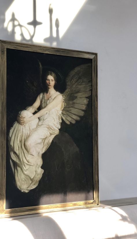 Angelic Paintings Aesthetic, Classical Angel Paintings, Dark Academia Aesthetic Art Gallery, Dark Victorian Paintings, Old Paintings Aesthetic Angels, Baroque Painting, Vintage Modern, Fairytale Photography, Classical Art