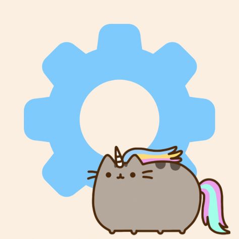 Settings App Icon, Pusheen Cat, Settings App, Phone Icon, Iphone Icon, Kawaii Wallpaper, Hello Kitty Wallpaper, Pusheen, Phone Themes