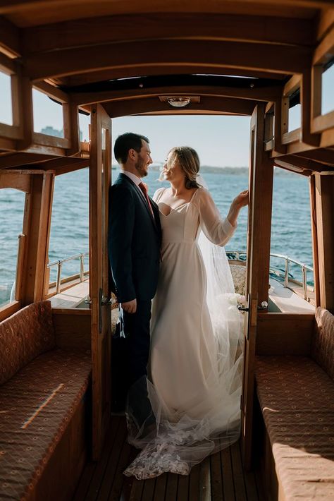 Wedding & Boat Ride at Muir in Halifax. Photographed by Nova Scotia Wedding Photographer. Wedding Boat, Halifax Harbour, Wedding Photography Detail Shots, Cruise Ship Wedding, Wedding Photography Album Design, Nova Scotia Wedding, Bridal Party Poses, To The Lighthouse, Family Wedding Photos