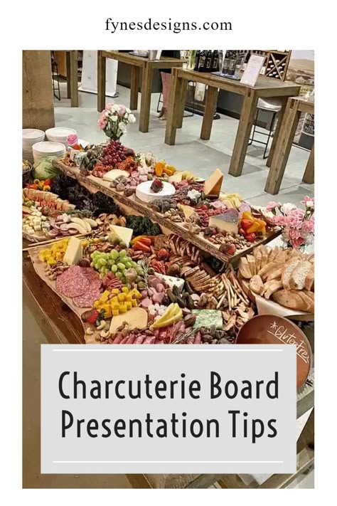 Diy Big Charcuterie Board, Displaying Appetizers Presentation, Wedding Appetizer Charcuterie, What Pairs Well With Charcuterie, Grazing Board Business, Charquetery Board Wedding, Charteutery Board, Charcuterie Board Food Labels, Meat Cheese Charcuterie Board Ideas