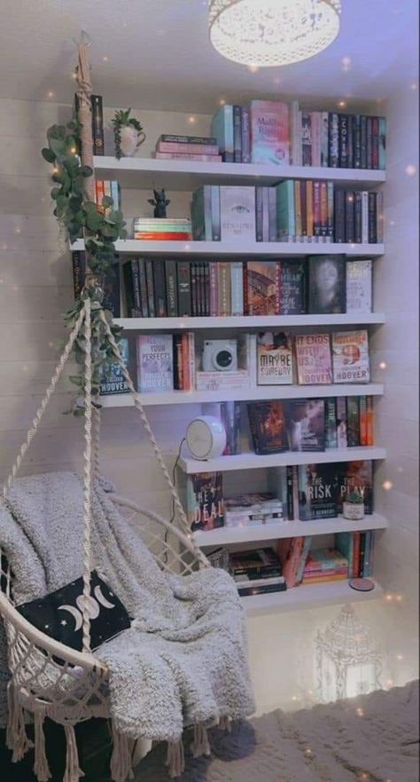 Bedroom Ideas Library, Room Decor For Book Lovers, Dream Bookshelves, Bedroom For Teens, Book Room Ideas, Bookish Bedroom, Book Lovers Bedroom, Book Bedroom, Teen Room Designs