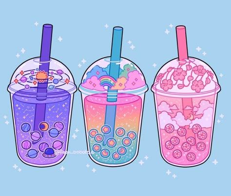 Boba 2, an art print by fresh_bobatae - INPRNT 귀여운 음식 그림, Arte Do Kawaii, Cute Food Drawings, Cute Food Art, Japon Illustration, Cute Animal Drawings Kawaii, Cute Kawaii Drawings, Kawaii Doodles, Kawaii Food