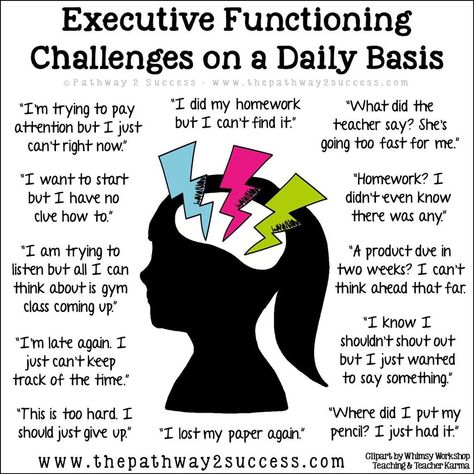 ONTSpecialNeeds on Twitter: "Executive functioning challenges on a daily basis.… " Teaching Executive Functioning, Integrated Learning, Executive Functioning Skills, Executive Functioning, Learning Strategies, Do Homework, Special Needs Kids, Education Quotes, Im Trying