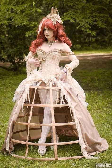 Cage Skirt, Cage Dress, Mode Steampunk, Style Steampunk, Hoop Skirt, Steampunk Wedding, Victorian Steampunk, Steampunk Costume, Gothic Steampunk