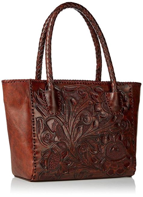 Women Hand Bags Fashion, Leather Purses And Bags, Leather Handbags Diy, Large Leather Purse, Large Leather Handbags, Vintage Leather Handbag, Tooled Leather Bag, Tooled Leather Purse, Large Leather Tote Bag