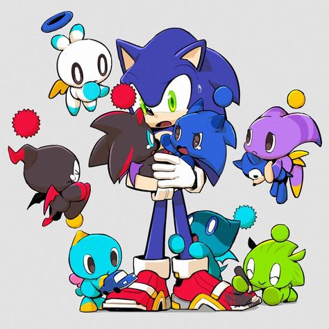 Sonic Chao, Sonic Adventure 2, Silver The Hedgehog, Sonic Funny, Sonic 3, Blue Hedgehog, Childhood Games, Sonic Adventure, Sonic Fan Art