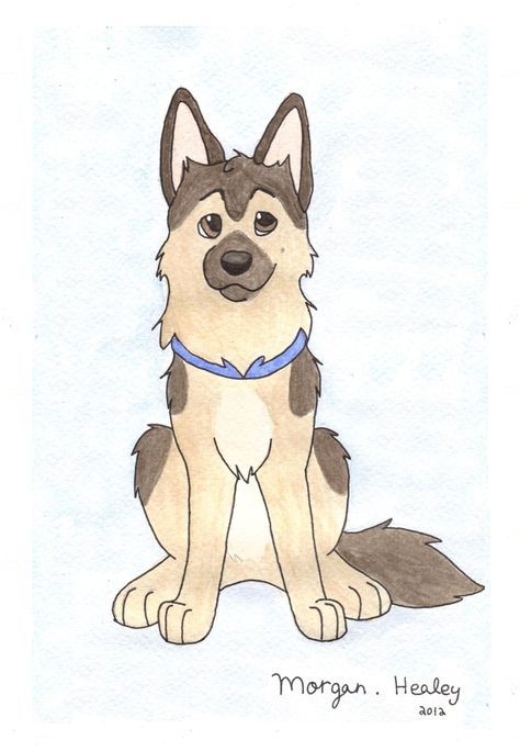 German Shepherd by ~Teal-Husky on deviantART How To Draw A German Shepherd Easy, How To Draw A German Shepherd, German Shepherd Drawing Easy, Husky Drawing, Dogs Drawing, Dog Drawing Simple, Dog Tumblr, Easy Animal Drawings, Cartoon Drawings Disney