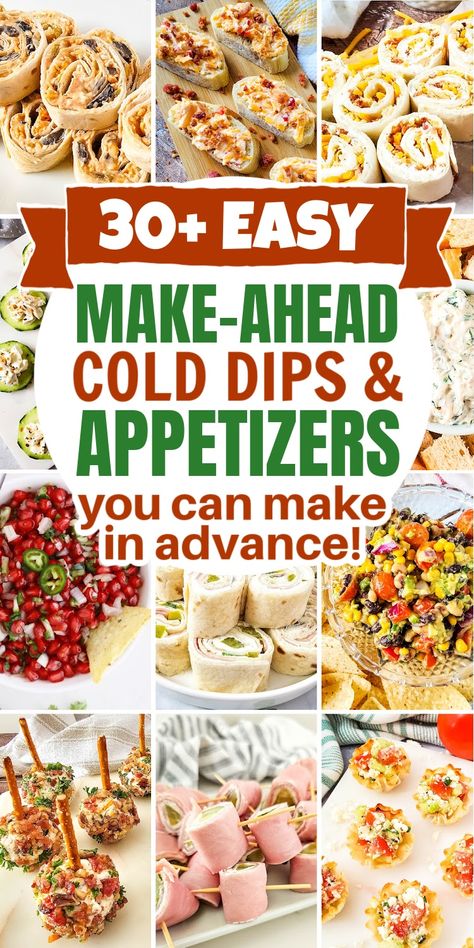 Prep ahead, chill, and serve—these 30+ make-ahead appetizers are perfect for any party, making entertaining effortless and stress-free! make ahead appetizers for a crowd, make ahead appetizers for party, easy appetizers for a party make ahead, Cold Appetizers, Bite Size Appetizers, Dips And Appetizers For Parties Easy, Cold dips for parties Fun Party Appetizers Simple, Party Food That Doesnt Need Heating, Party Horderves Appetizer Ideas, No Cook Appetizers For A Crowd, Cold Italian Appetizers For Party, Easy Appetizers For A Party Make Ahead Appetizer Recipes, Potluck Appetizers Make Ahead, Crowd Favorite Appetizers, Small Group Appetizers