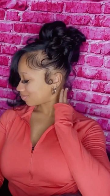 Ponytail Updo For Black Women, Side Part Updo Black Women, Side Ponytail Hairstyles For Black Women, Updo Ponytail Hairstyles Black Hair, Side Ponytail Updo, Mommy Hair, Black Hair Bun, Mommy Hairstyles, Side Ponytail Hairstyles