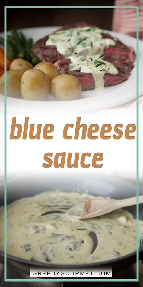 Level-up your steak experience with our blue cheese sauce. Our recipe helps you have a tasty side dish in about four minutes. Check out this quick and easy, saucy recipe and make your dinner even more special. #cheese #bluecheese #bluecheeserecipes #bluecheesesauce #saucerecipes #easyrecipes #easysaucerecipes #sidedishrecipes #bestsidedishrecipes #bestsaucerecipes Vegetarian Sauces, Chimichurri Recipe, Blue Cheese Sauce, Cheese Sauce Recipe, Tandoori Masala, Pan Seared Salmon, Gravy Sauce, Savory Sauce, Red Onions