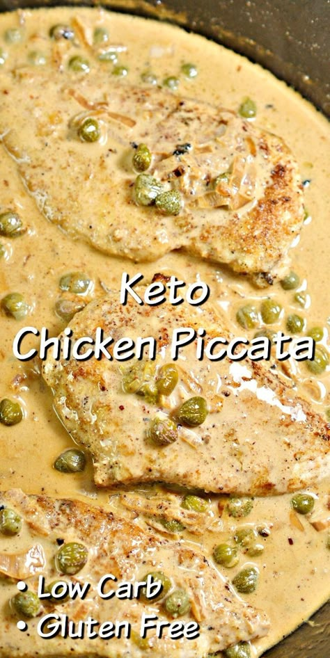 Stylish Cravings Keto Recipes, Keto Chicken Piccata, Stylish Cravings, Chicken Piccata Recipe, Low Carb Low Fat Recipes, Chicken Piccata, Low Carb Breakfast Recipes, Keto Recipes Dinner, Low Carb Gluten Free