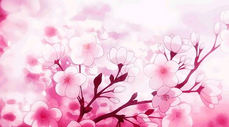 Pink Flower Banner Gif, Windows Desktop Wallpaper Hd 1080p, Pink Banner Gif, Gif Pink, Kawaii Gif, Gif Banners, Pink Gif, Anime Banner, Anime Flower